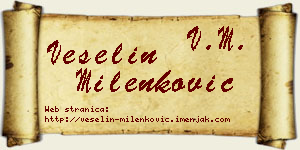 Veselin Milenković vizit kartica